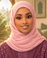 Illustrated portrait of Sitra Yusuf, founder of Niyyah North.